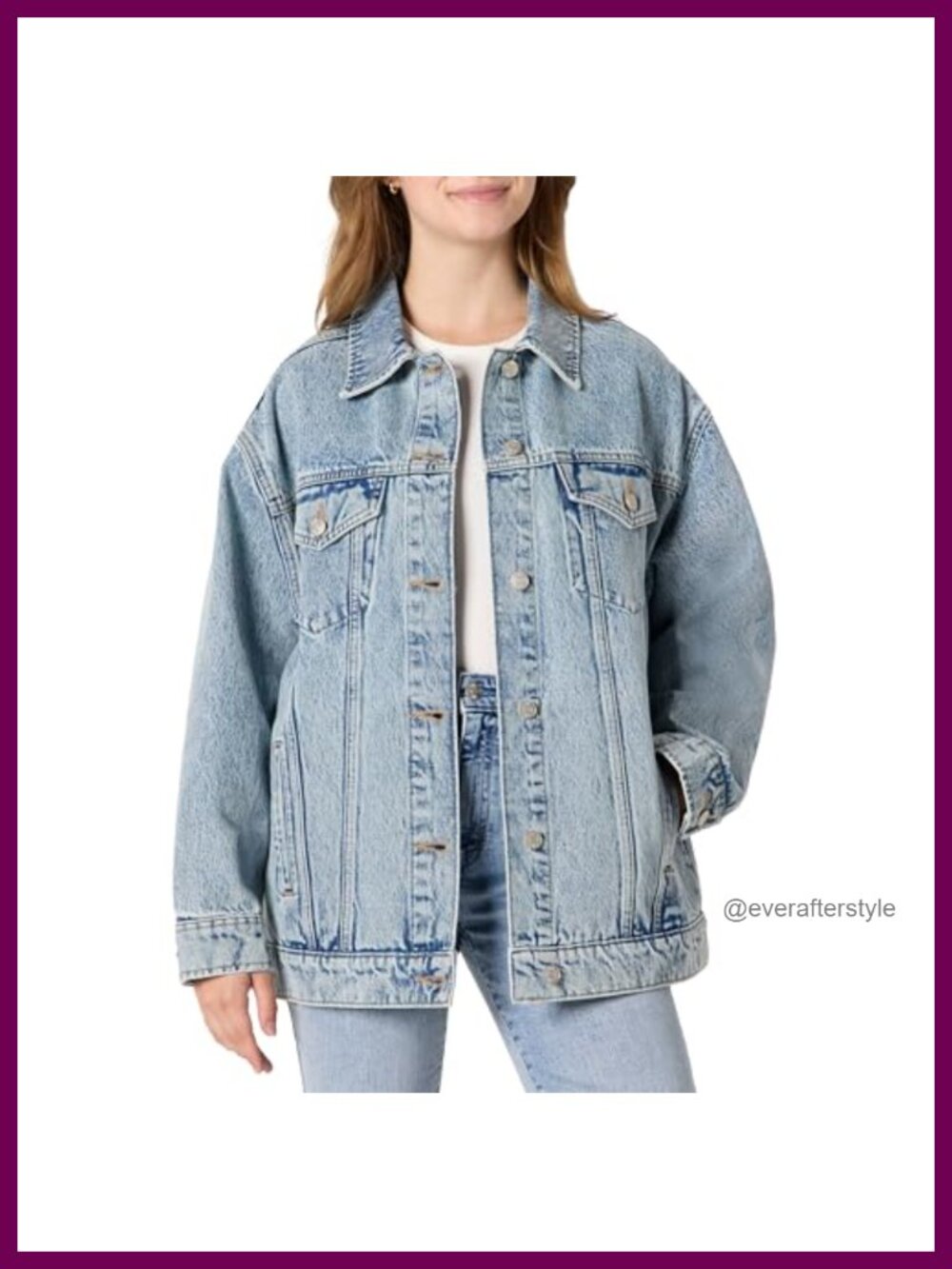 Oversized Rigid Denim Trucker Jacket Heavyweight Cotton